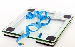 Weight scale with measuring tape